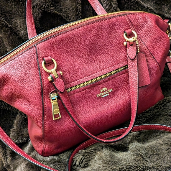 Coach Burgundy Satchel - Picture 1 of 5